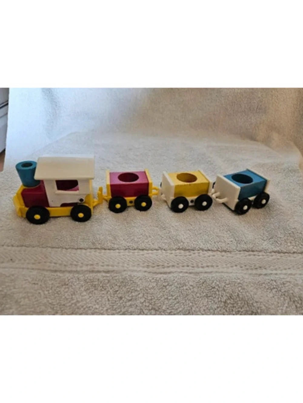 Vtg 1963 Fisher-Price Amusement Park Choo Choo Train 932 719 Wood Little People